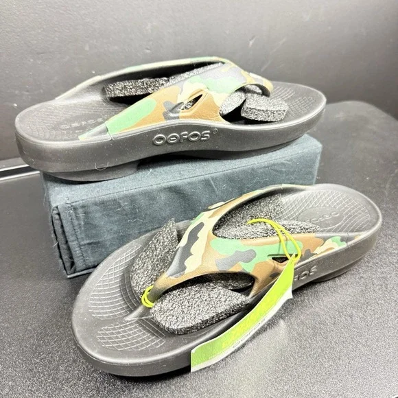 OOFOS Ooriginal Sport Sandals Slides Unisex Woodland Camo Men's 8 Women's 10 - Picture 4 of 11